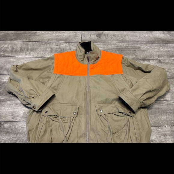 Cabela’s Blaze Orange Birding Pheasant Hunting Mens Jacket Game Bag Size Medium - Picture 2 of 9